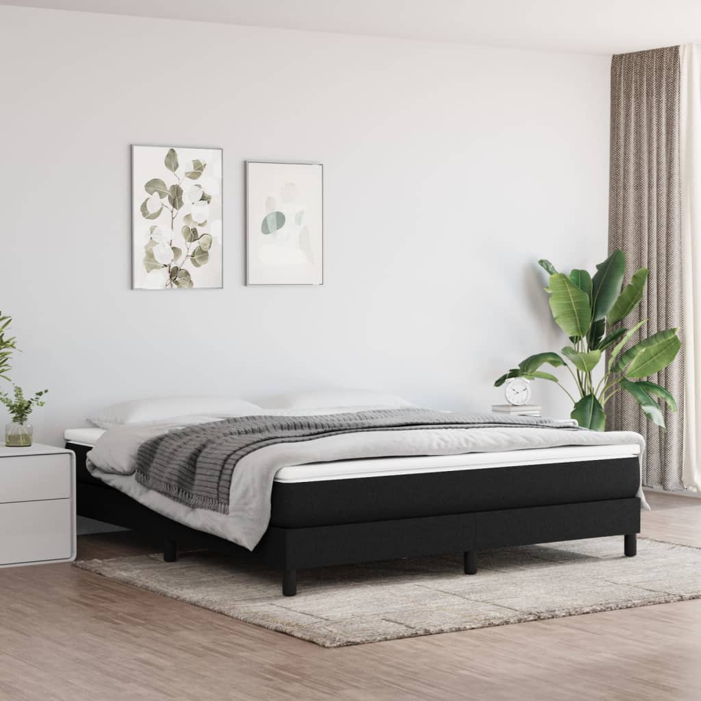 Pocketresårmadrass medium svart 160x200x20 cm tyg