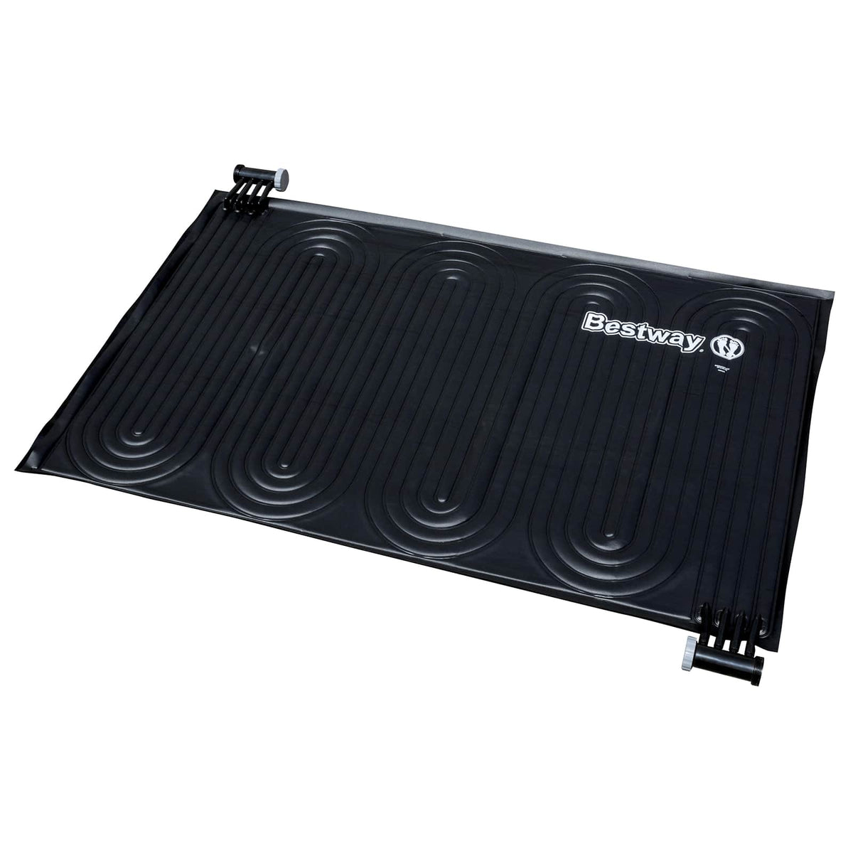 Soluppvärmningsmatta för pool Svart 110 x 171 cm PVC