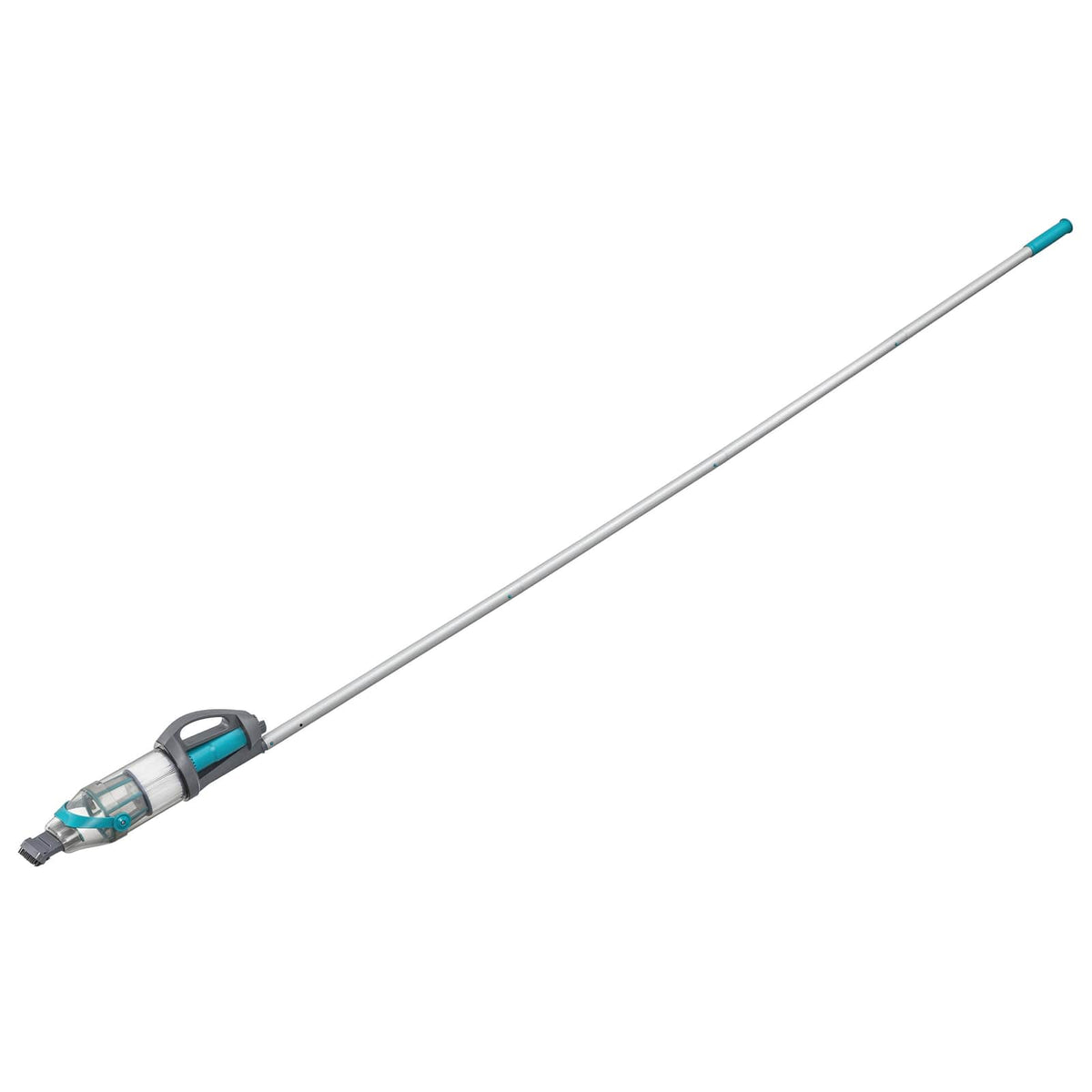 Pooldammsugare med LED-ljusslingor Grå 610 cm ABS och Stål