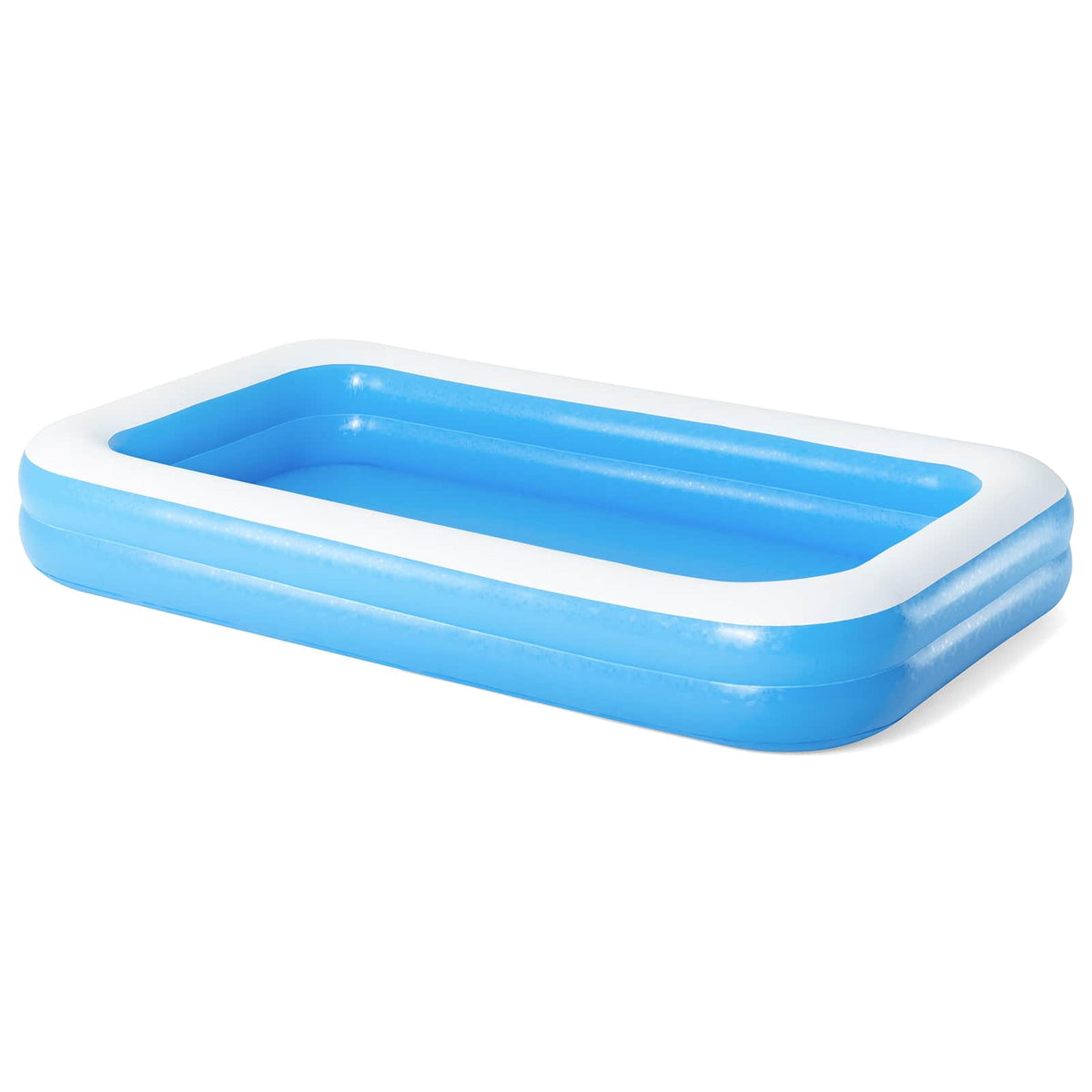 Uppblåsbar swimmingpool 305 x 183 x 46 cm Rektangulär för Blå