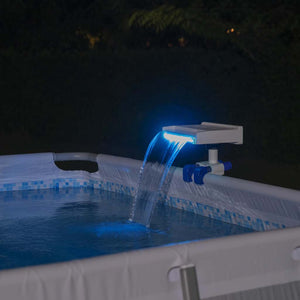 Vattenfall med LED till pool Flowclear