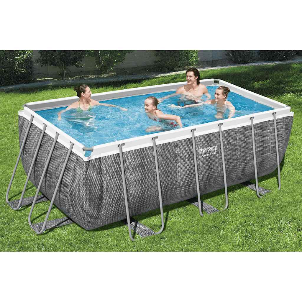 Pool Power Steel rektangulär 412x201x122 cm