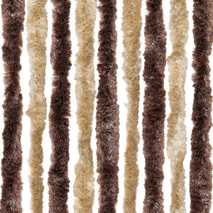 Insektsdraperi beige och ljusbrun 90x220 cm chenille
