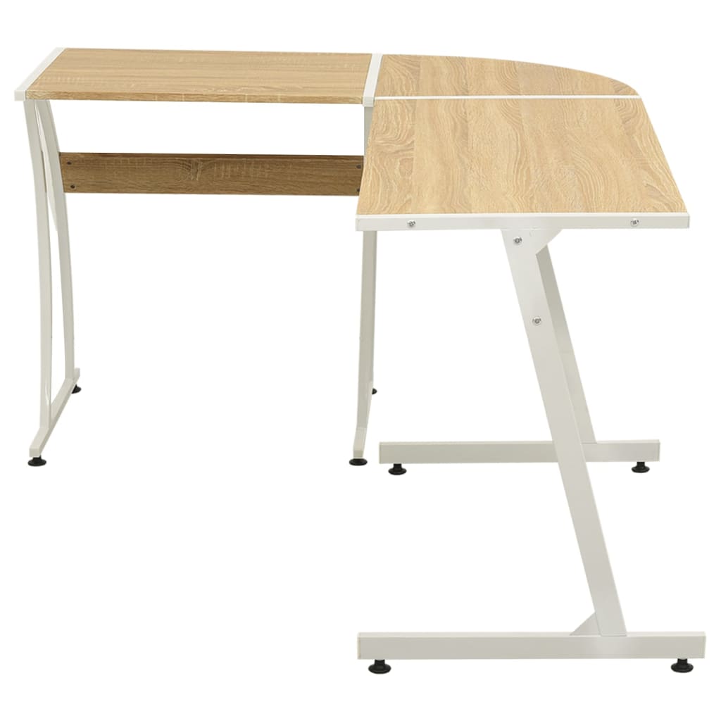 Hörnskrivbord L-formad ek
