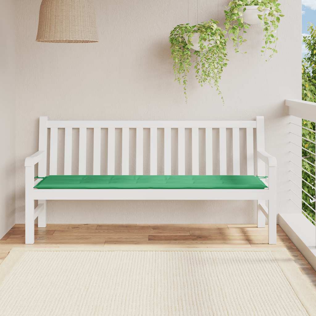 Bänkdyna för trädgården grön 180x50x3 cm oxfordtyg