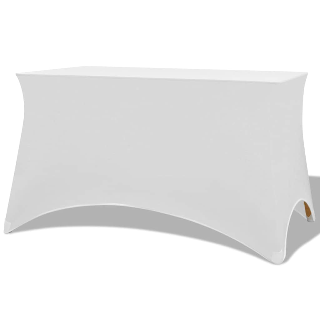 Bordsöverdrag stretch 2 st vit 243x76x74 cm