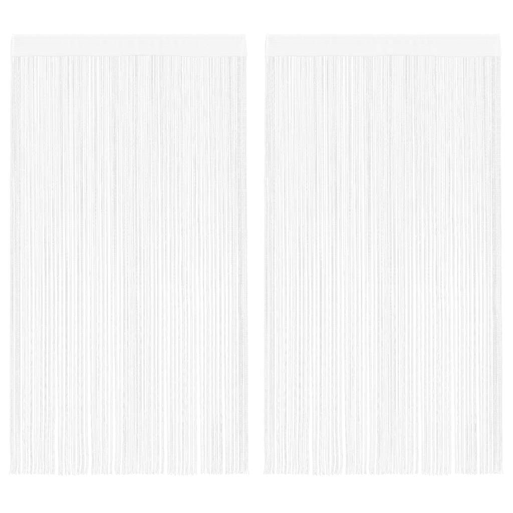Trådgardiner 2 st 100x250 cm vit
