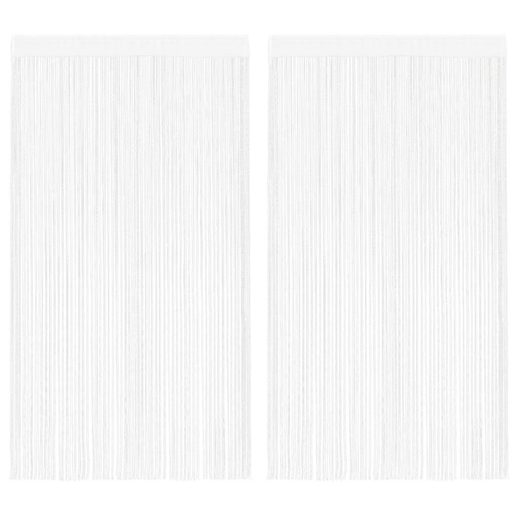 Trådgardiner 2 st 140x250 cm vit