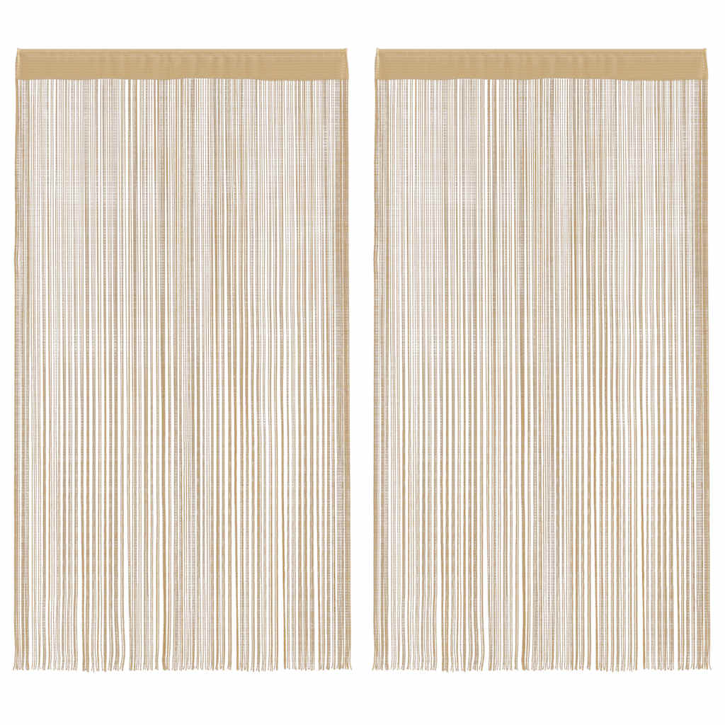 Trådgardiner 2 st 140x250 cm beige