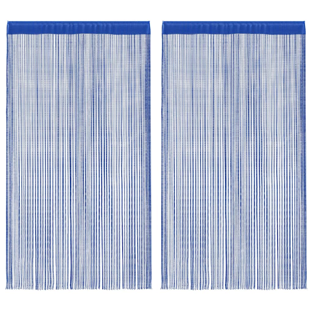 Trådgardiner 2 st 100x250 cm blå