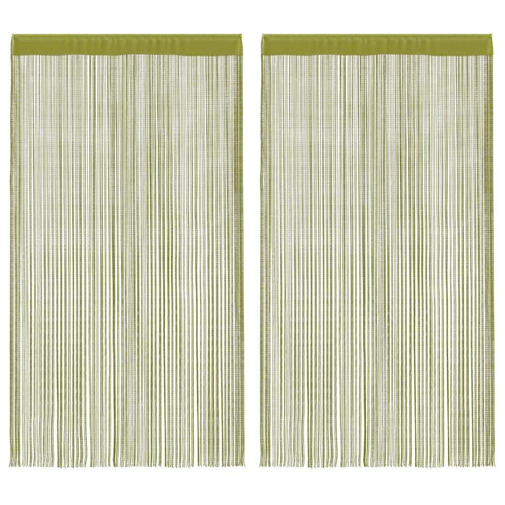 Trådgardiner 2 st 140x250 cm grön