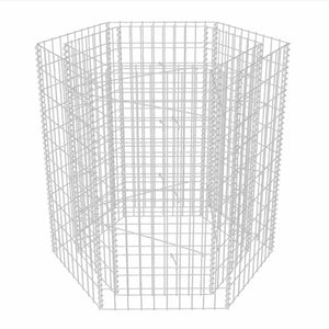 Hexagonal planteringsgabion upphöjd 100x90x100 cm