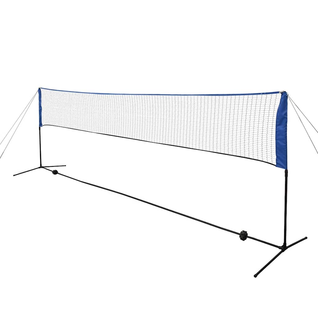Badmintonnät med fjäderbollar 500x155 cm