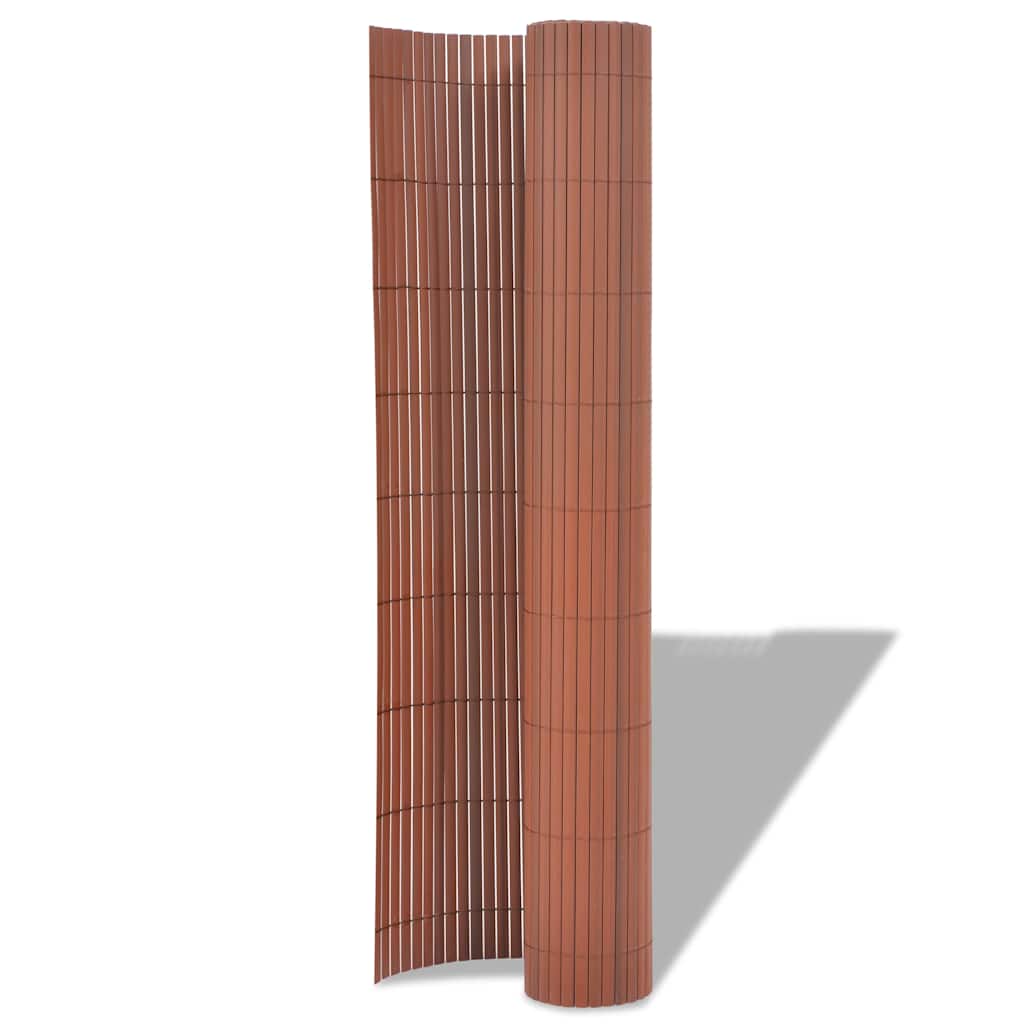 Trädgårdsstängsel Brun 150 x 300 cm PVC