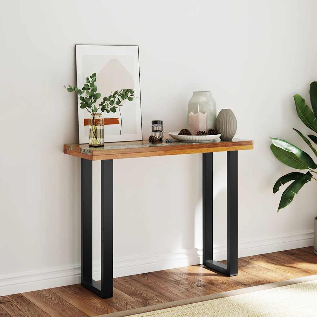 Konsolbord i teak 100x35x75 cm