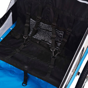 Cykelvagn grå och blå 30 kg