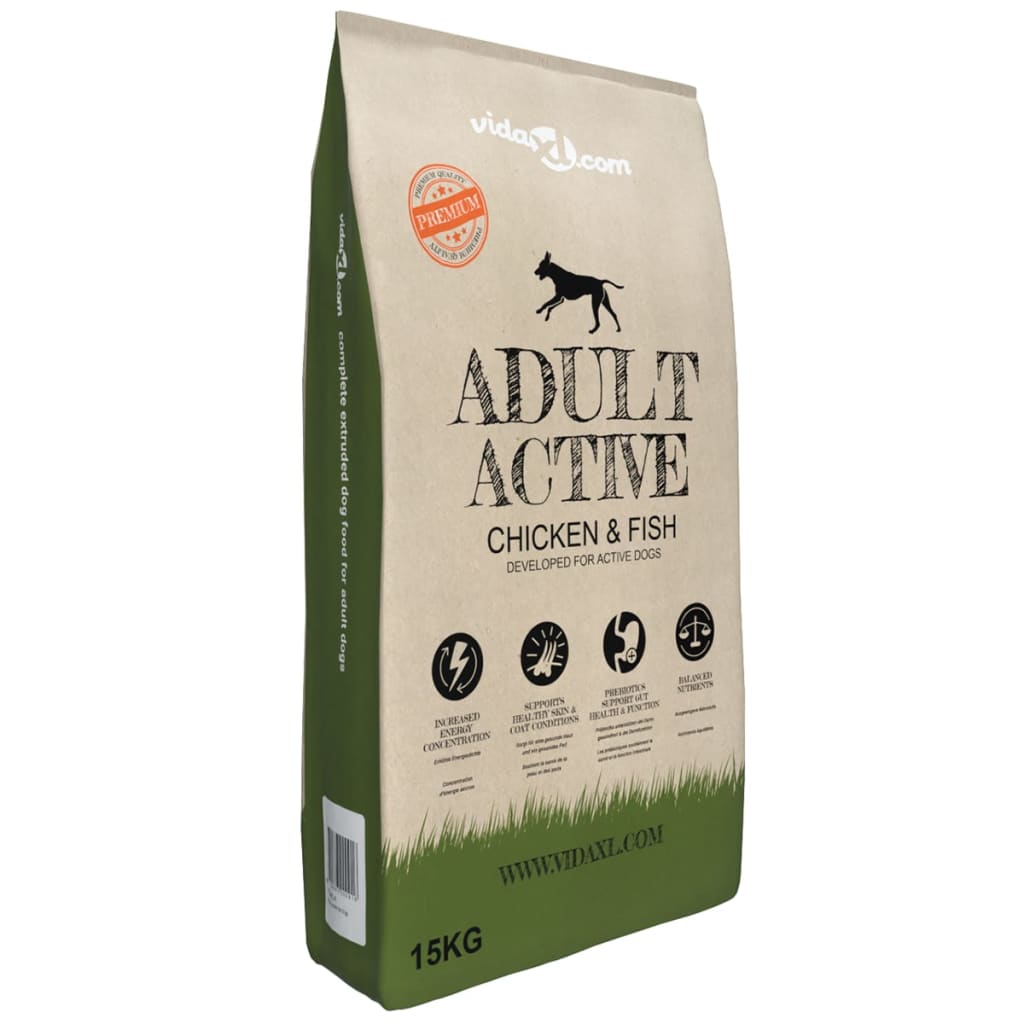 Premium Hundmat torr Adult Active Chicken & Fish 15 kg