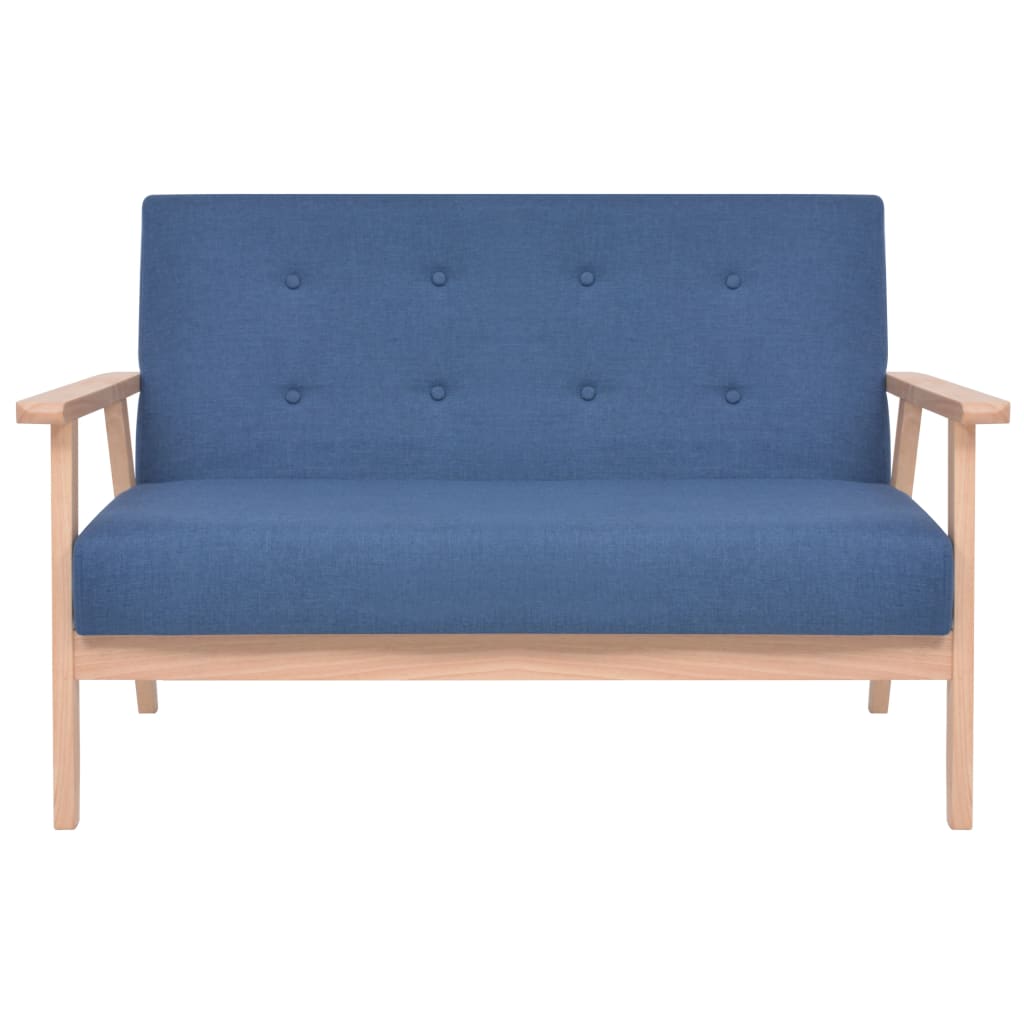 2-sitssoffa tyg blå