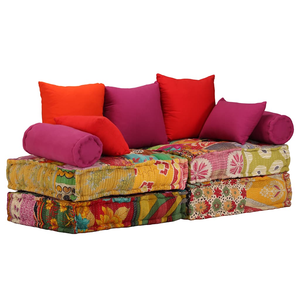 Modulpuff 2-sits lappad tyg