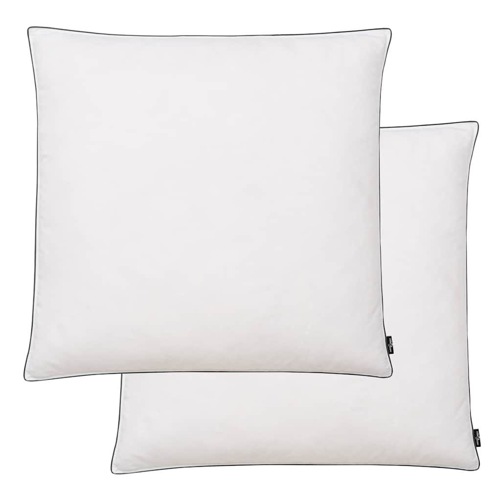 Kuddar 2 st dun-/fjäderstoppning lätt 80x80 cm vit