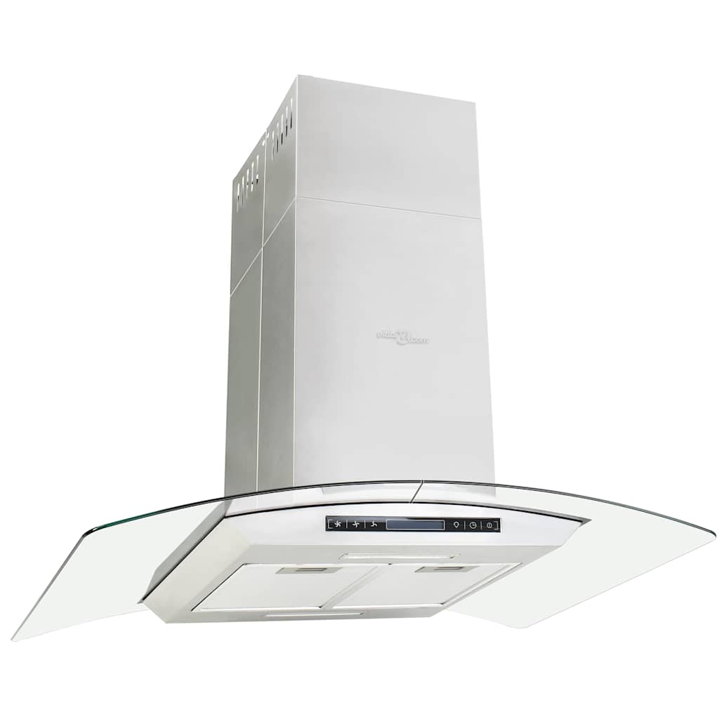Köksfläkt med LCD för köksö 90 cm 756 m³/tim LED