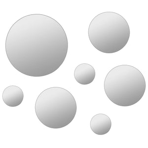 Väggspeglar 7 st rund glas