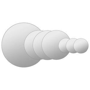 Väggspeglar 7 st rund glas