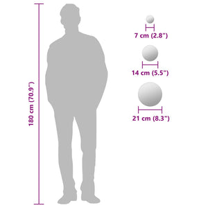 Väggspeglar 7 st rund glas