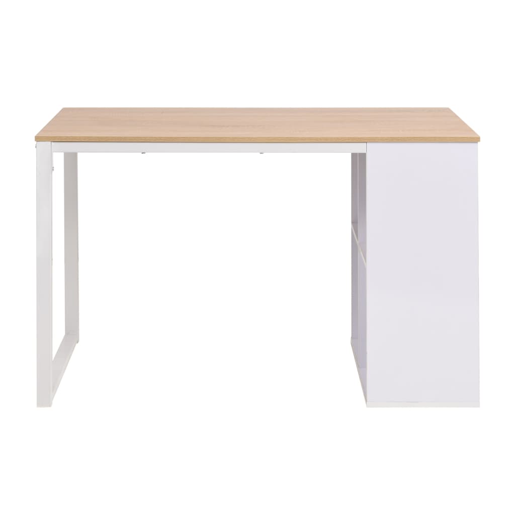 Skrivbord 120x60x75 cm ekfärg och vit