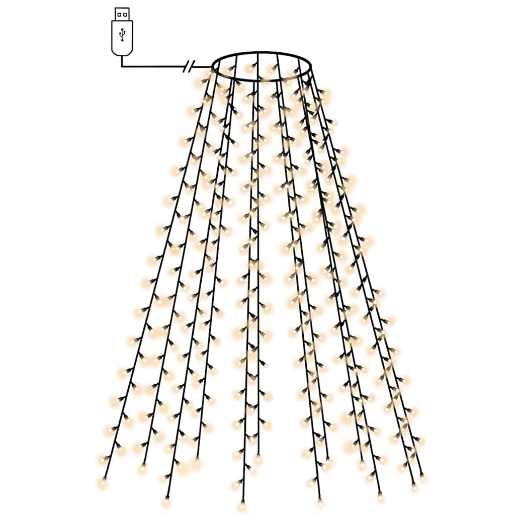 Ljusnät för julgran 210 LED 210 cm
