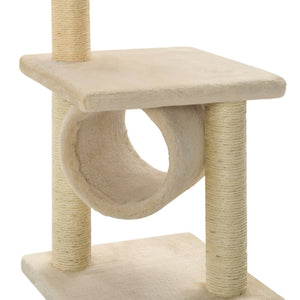 Klösträd med klöspelare i sisal 65 cm beige