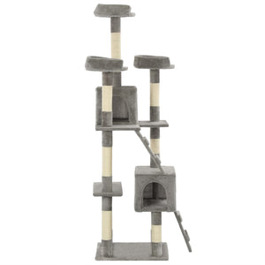 Klösträd med klöspelare sisal 170 cm grå