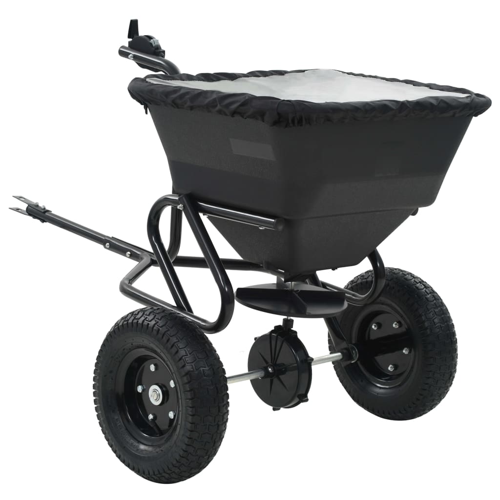 Saltspridare manuell PVC och stål 125x74x79 cm 45 L