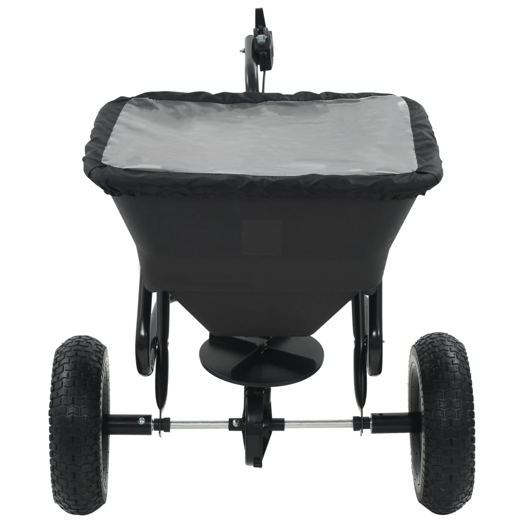 Saltspridare manuell PVC och stål 125x74x79 cm 45 L