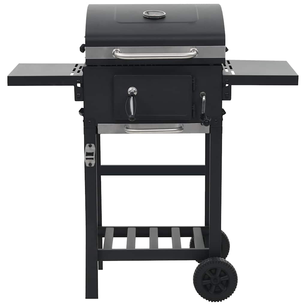 Kolgrill med nedre hylla svart