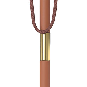 Trädgårdsparasoll med trästång 150x200 cm terrakotta