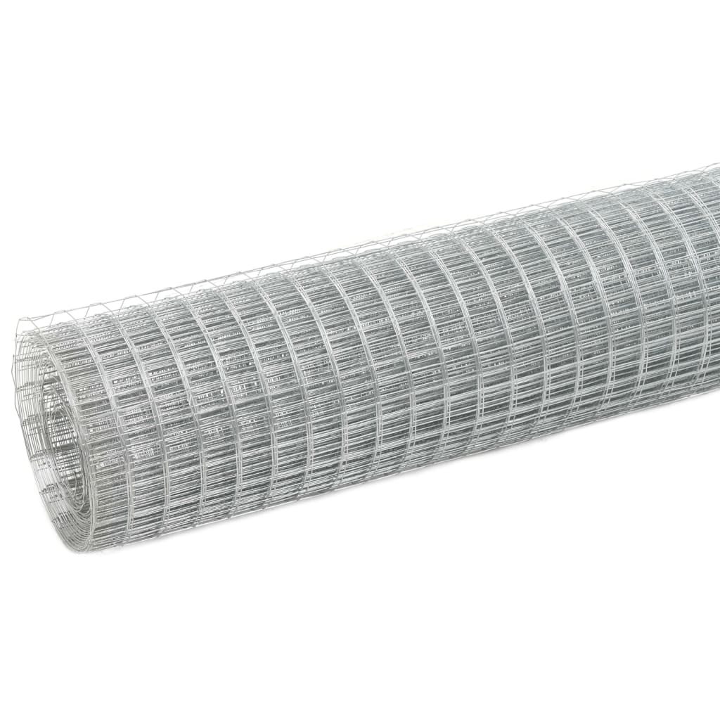Hönsnät galvaniserat stål 10x1,5 m silver