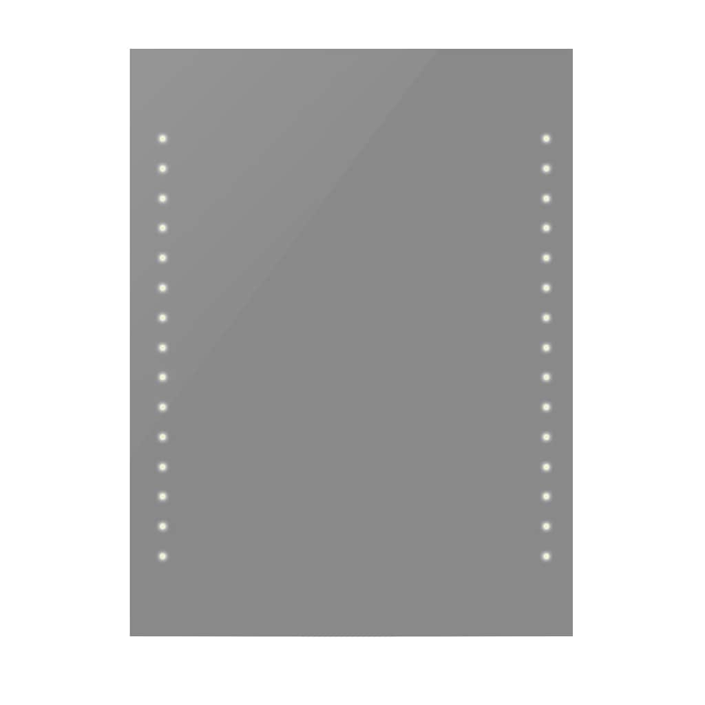 Badrumsspegel med LED-belysning 60x80 cm