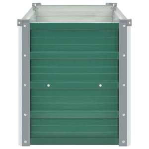 Odlingslåda upphöjd galvaniserat stål 100x40x45 cm grön