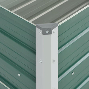 Odlingslåda upphöjd galvaniserat stål 100x40x45 cm grön