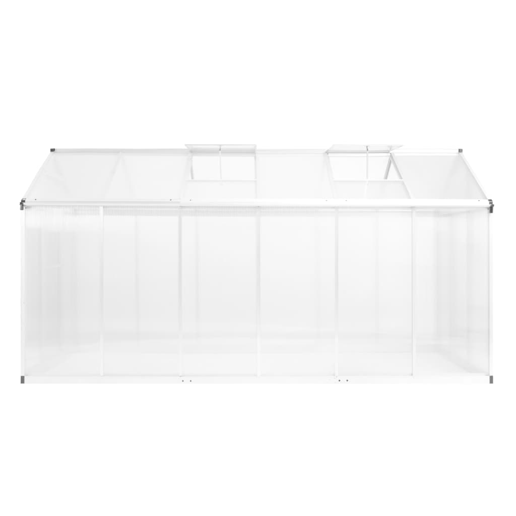 Växthus aluminium 362x190x195 cm 13,41 m³