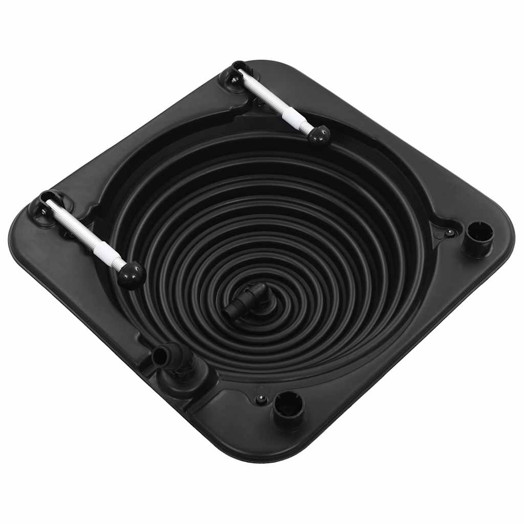 Soldriven poolvärmare 75x75x36 cm HDPE aluminium