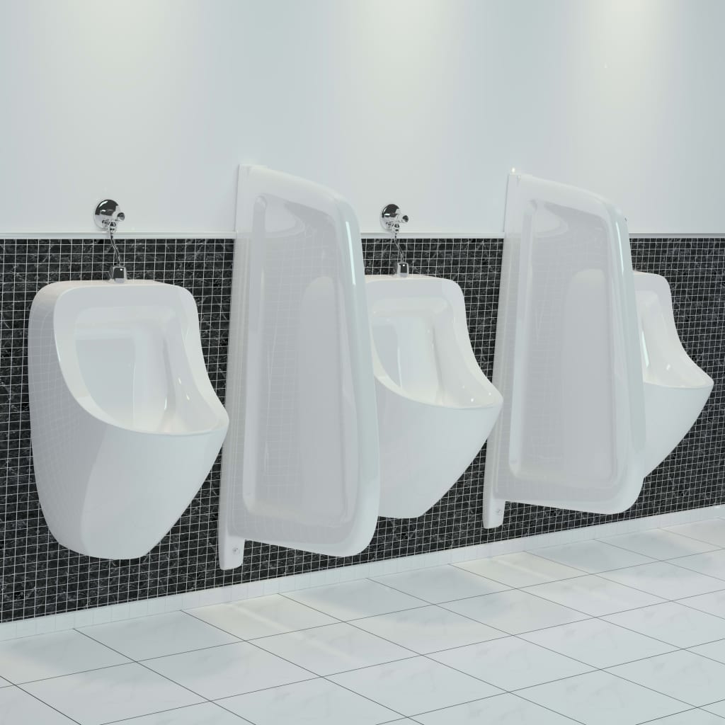 Skiljevägg för urinal keramik vit