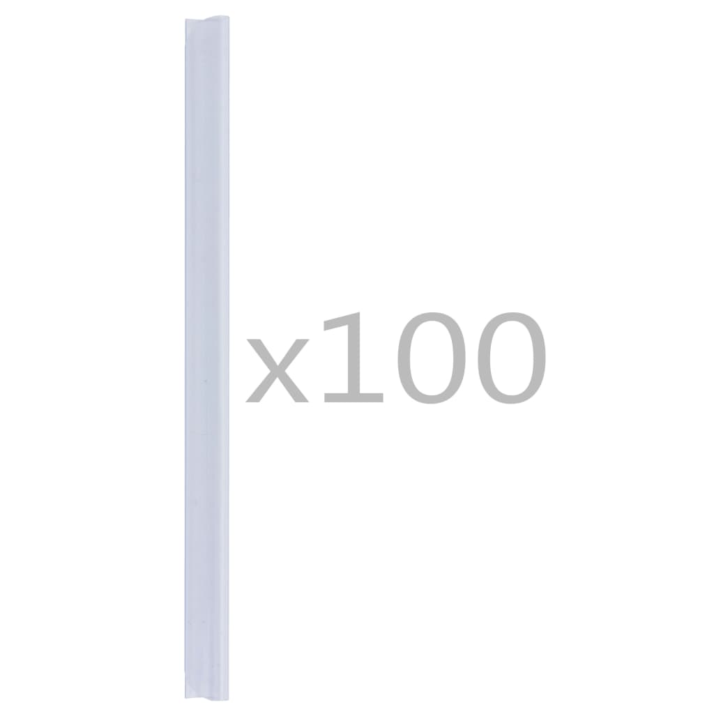 Klämmor för insynsskydd 100 st PVC genomskinlig