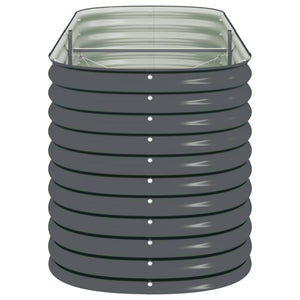 Odlingslåda upphöjd galvaniserat stål 240x80x81 cm grå