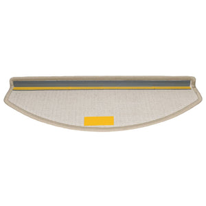 Trappmattor 15 st 65x24x4 cm Taupe halvrunda stora