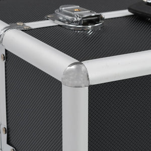 Sminklåda 37x24x35 cm svart aluminium