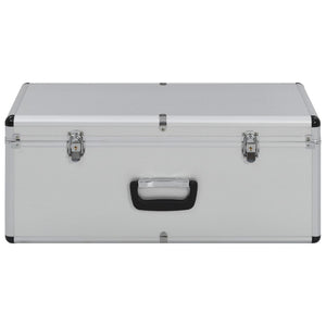 Förvaringsväskor 2 st silver aluminium