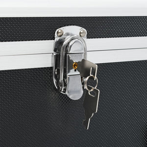 Förvaringsväskor 2 st svart aluminium