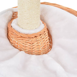 Katträd med klöspelare i sisal & naturlig pil